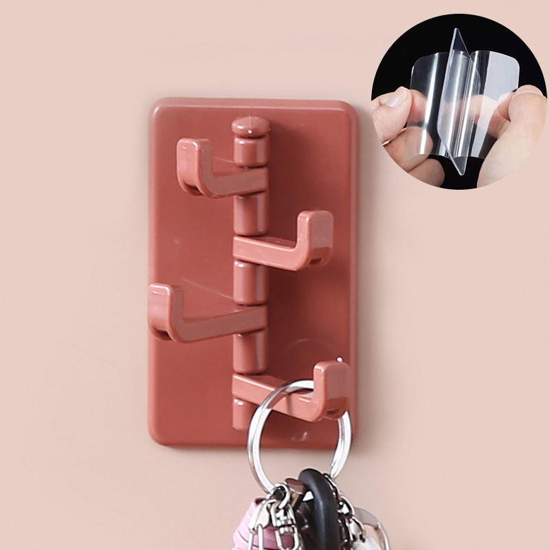 ABS creative kitchen wall hook nail-free Self-adhesive door hooks hooks for storage bathroom