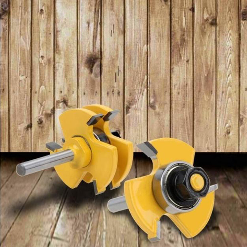 2 Chiếc/Cái/bộ Mũi Phay Lưỡi & Rãnh 3/4 Cho Dụng Cụ Chế Biến Gỗ