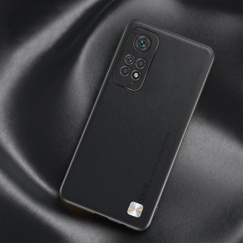 For Redmi Note 11 4G / Note 11s Casing Plain Skin Leather Cover Redmi Note11 Note11s Soft Bumper Shockproof Coque
