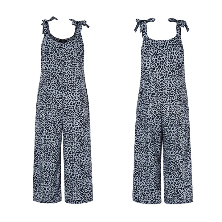 leopard dungaree