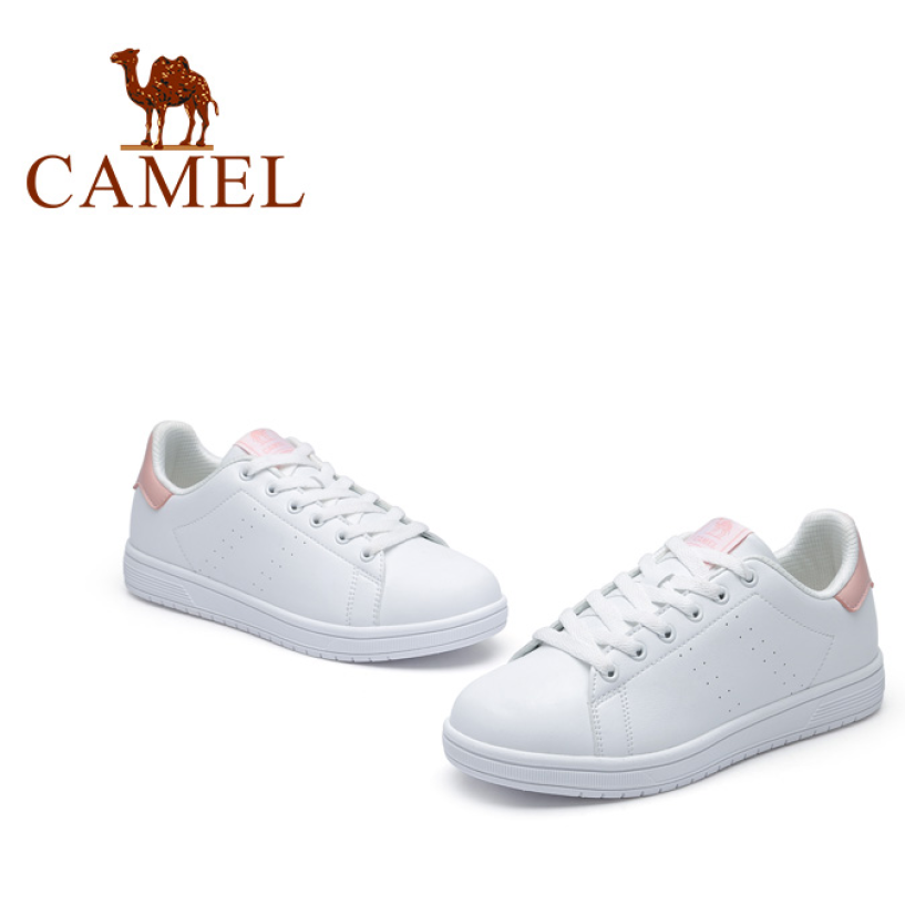 Giày thể thao màu trắng cho nữ chất liệu thoáng khí đế cao su êm chân, giày Camel vải sợi nhỏ thiết kế chống trượt phong cách trẻ trung năng động - INTL giá rẻ