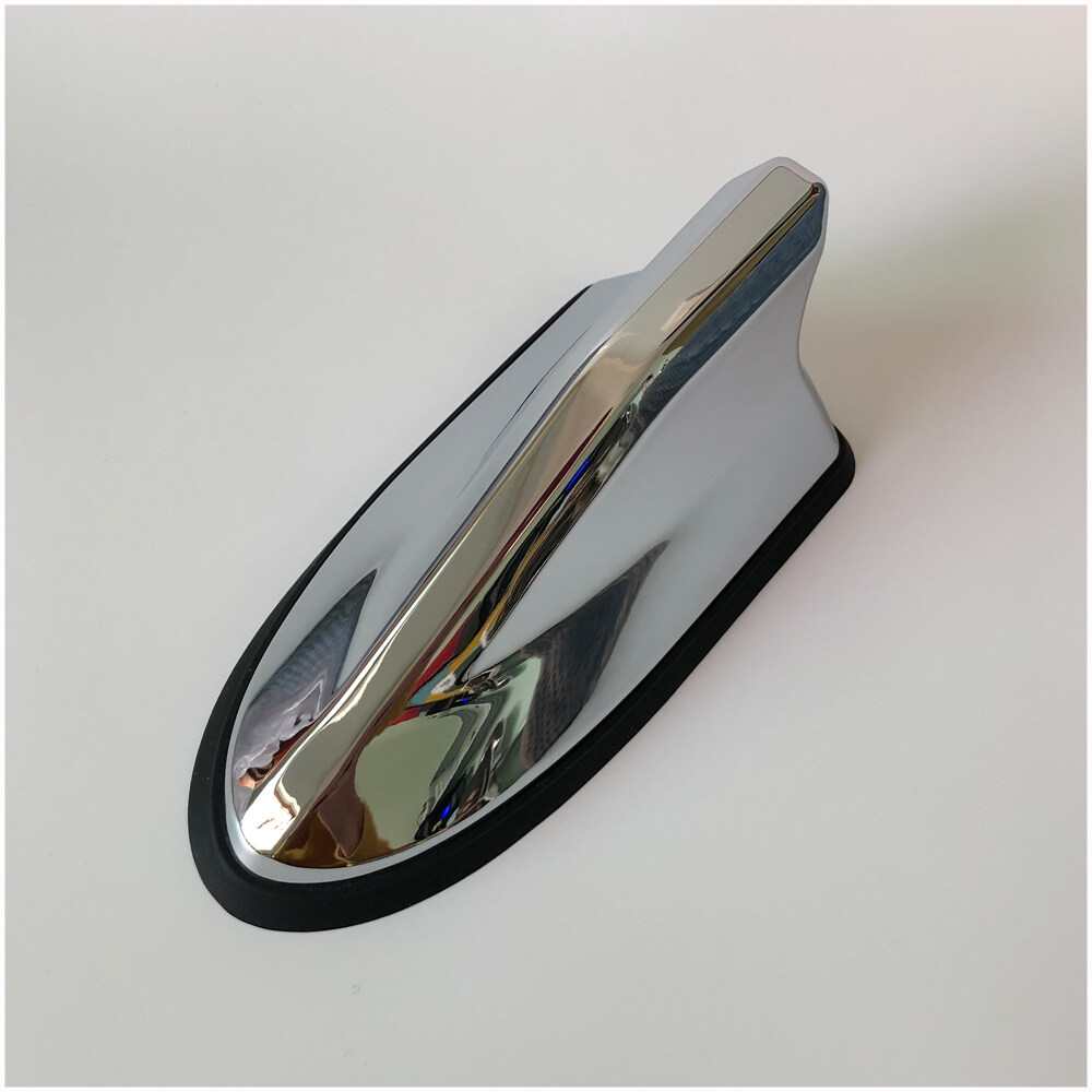 Chrome Car Antenna Shark Fin Antenna Topper Car Roof AM FM Signal