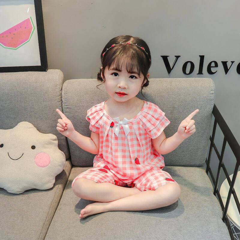 Nơi bán Quần Áo Cho Bé Gái Mùa Hè Bộ Đồ Ngủ 2020 Bộ Đồ Cho Bé Gái Mỏng 0-3 Tuổi