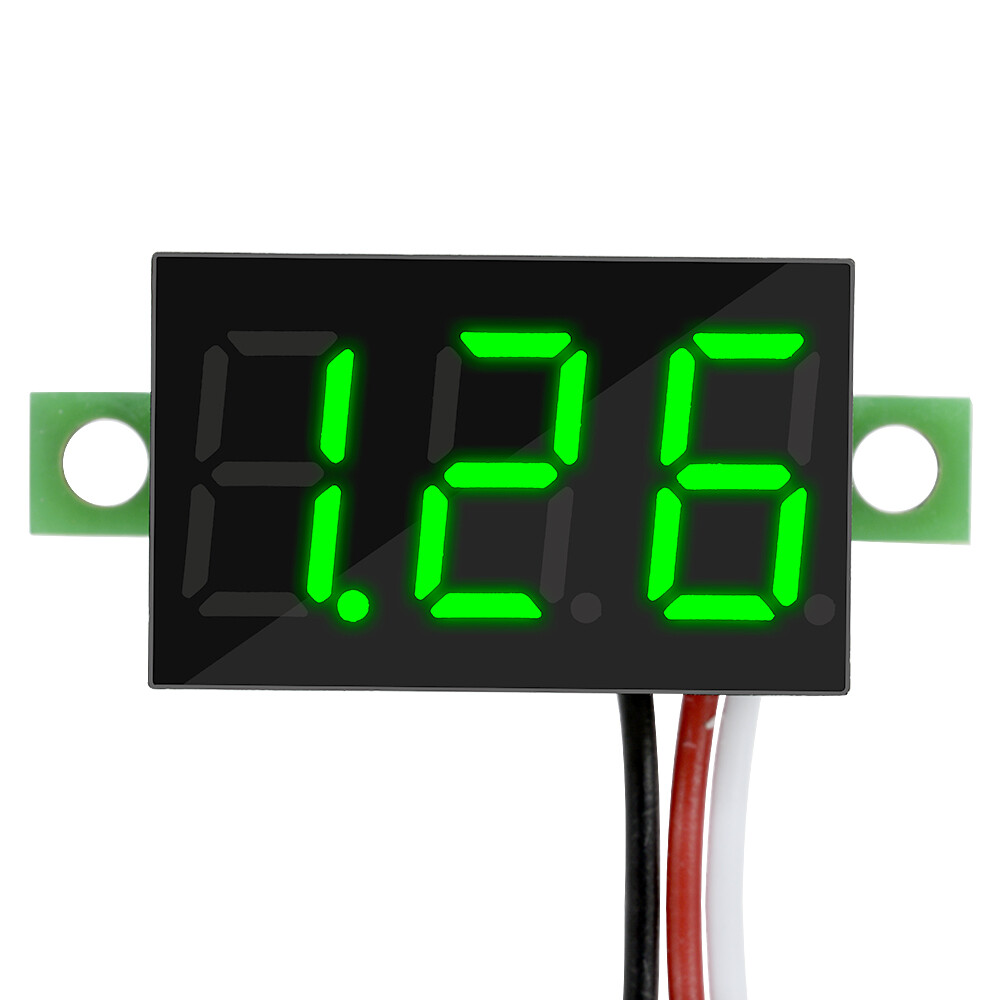 FocusAi  vôn kế dc 0.36 inch 3 dây Vôn kế dòng điện một chiều 5-30V 0-30V xanh/Xanh/Đỏ
