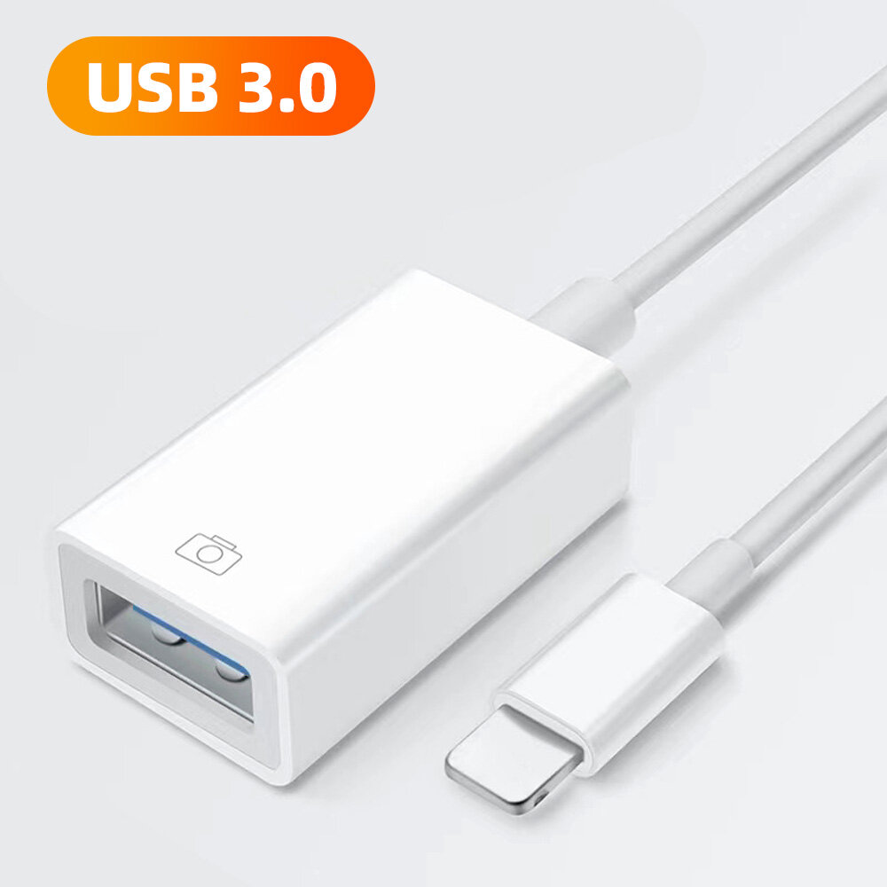 Fonken otg adapter for ios to usb 3.0 data cable camera card reader for phone connector converter