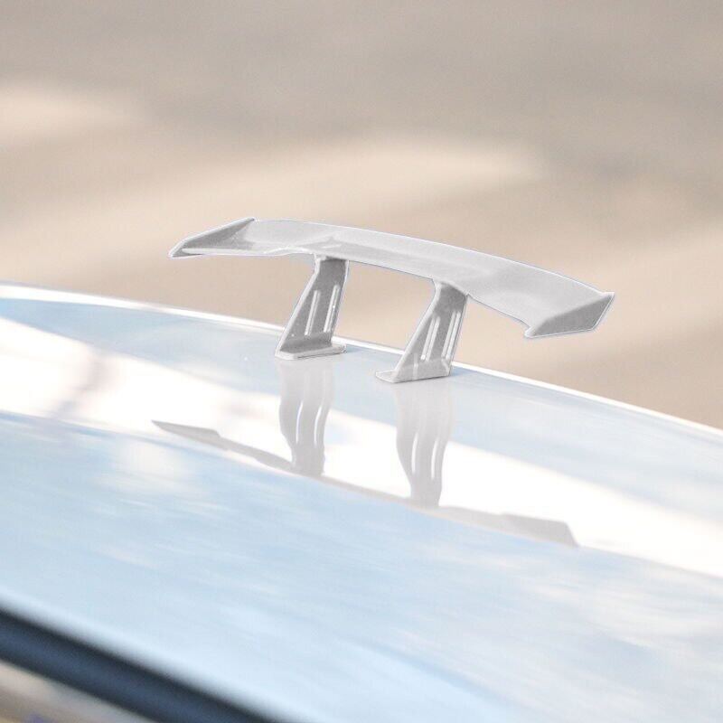 Car Mini Universal Spoiler Wing Car Mini Wing Carbon Fiber Texture Decoration  Car Taillights Decoration Accessories 6.7Inch