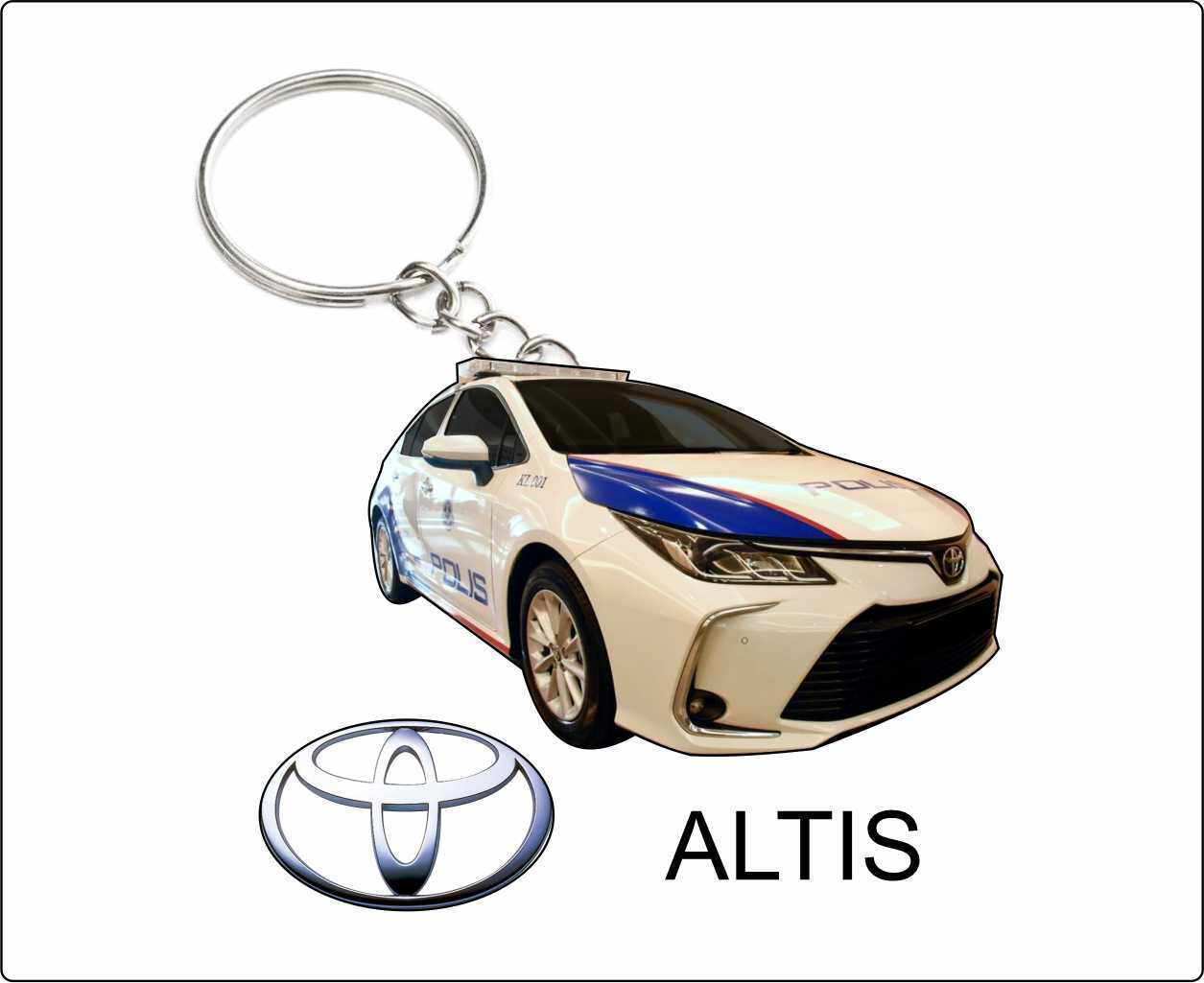toyota Altis pdrm polis police keychain 2D | Lazada