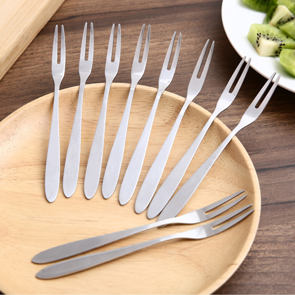 Stainless Steel Fruit Fork /Cake Snack Dessert Salad Flatware Fork /Cutlery Set Flatware Dessert Forks for Home, Kitchen or Restaurant