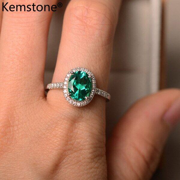 Kemstone Fashion Multicolor crystal Blue Black Green Purple female Ring Jewelry Gift for Women