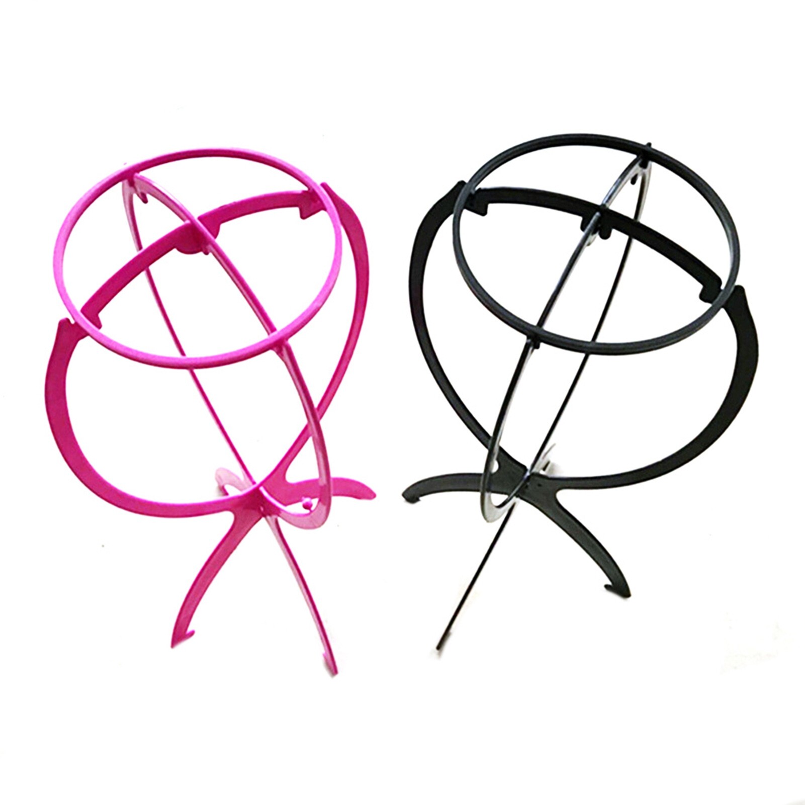 【In Stock】Wig Display Stand Portable Folding Solid Color Hat Hairpiece Holder