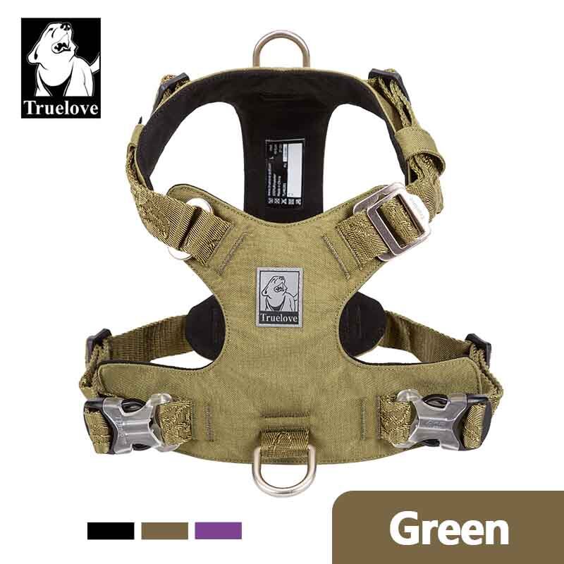 TRUELOVE Waterproof Dog Harness Lightweight Durable Nylon Pet Dog Vest Harness Reflective Adjustable for Small Medium Large Dogs