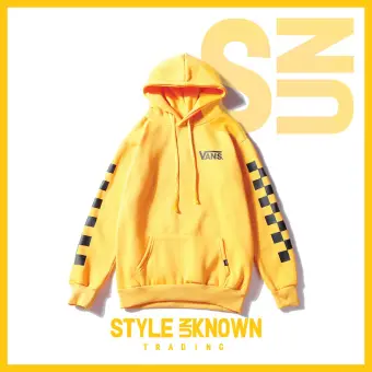 vans yellow checkered hoodie