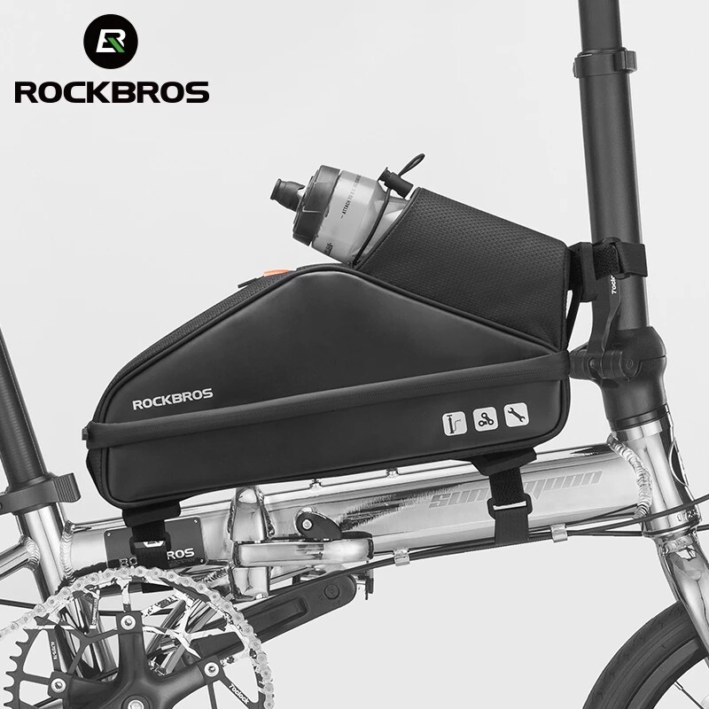 ROCKBROS Folding Bike Bottle Bag Daily Waterproof Large Capacity Tube Cycling Bicycle Bag