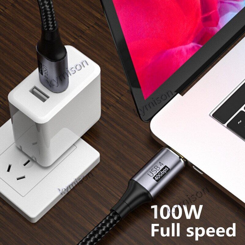 Cáp Nguồn USB4 USB Type C Tương Thích Với Thin-derbolt 3 8K 60Hz 40Gbps Truyền Dữ Liệu Sạc Nhanh 100W 5A Cho Máy Tính Xách Tay Máy Tính Xách Tay