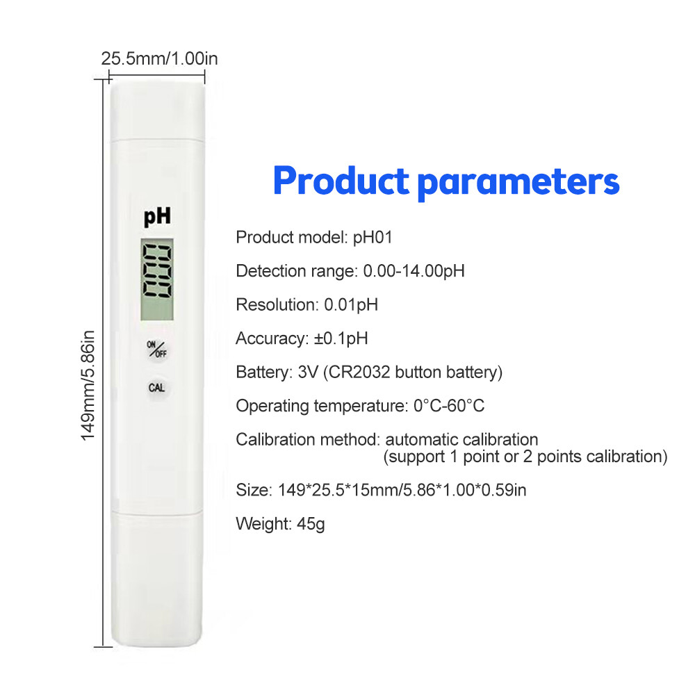 diymore PH Digital Meter for Water 0.01ph High Accuracy Pen Type PH Tester for Hydroponics Drinking Pool and Aquarium