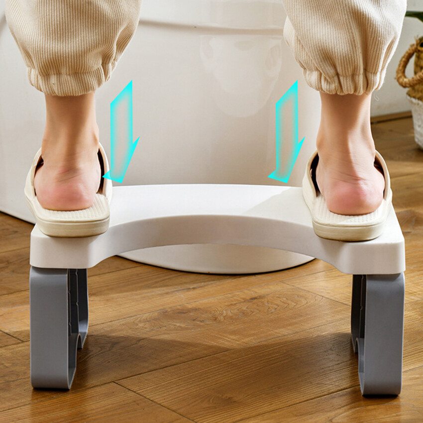 Folding Step Stool, Anti-Slip Sturdy Step Stool for Bathroom , Kitchen and Toilet