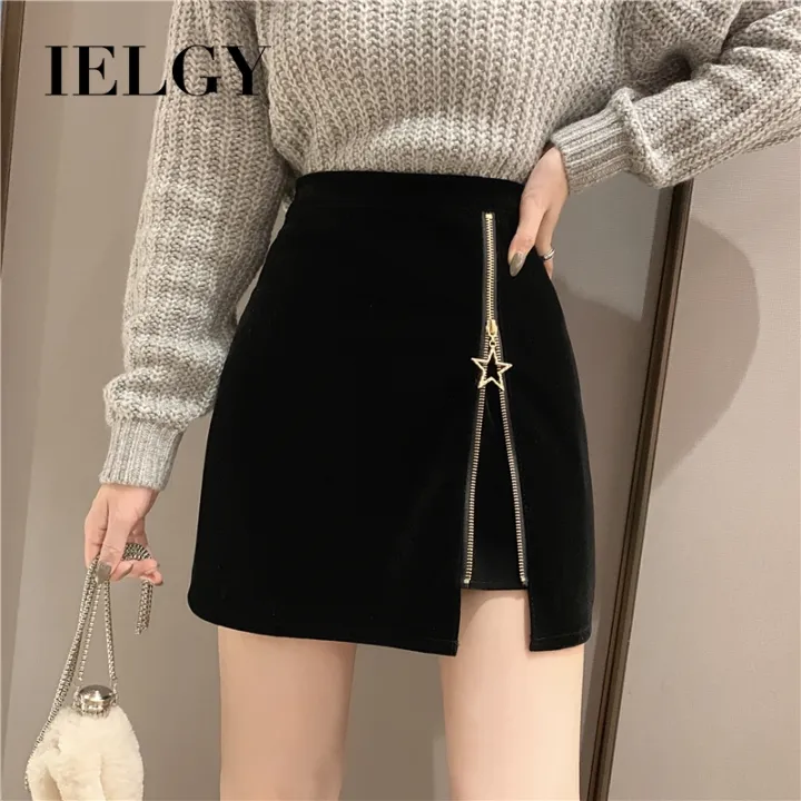 IELGY High waist irregular A word bag 