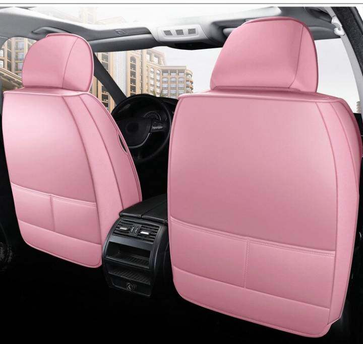 Pink Car Seat Covers Full Set Velcromag