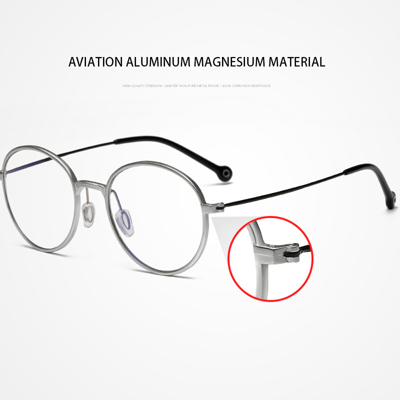 KATELUO J803 Computer Anti Blue Laser Round Frame Retro Classic Eyeglasses