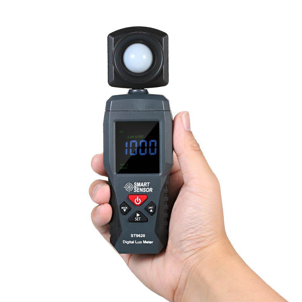 Máy Đo Lux Kỹ Thuật Số Cảm Biến Thông Minh, Máy Đo Độ Sáng Cầm Tay Màn Hình LCD Quang Kế Đồng Hồ Đo Ánh Sáng Luxmeter 1-200000 Lux ST9620