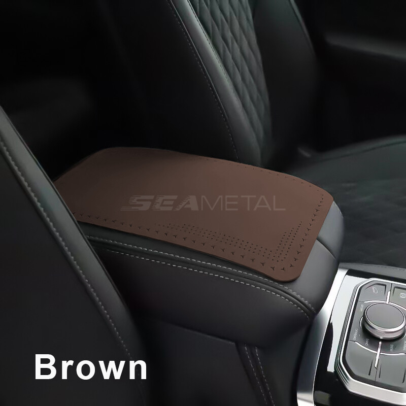 Seametal leather armrest protector cover non slip car arm rest pad