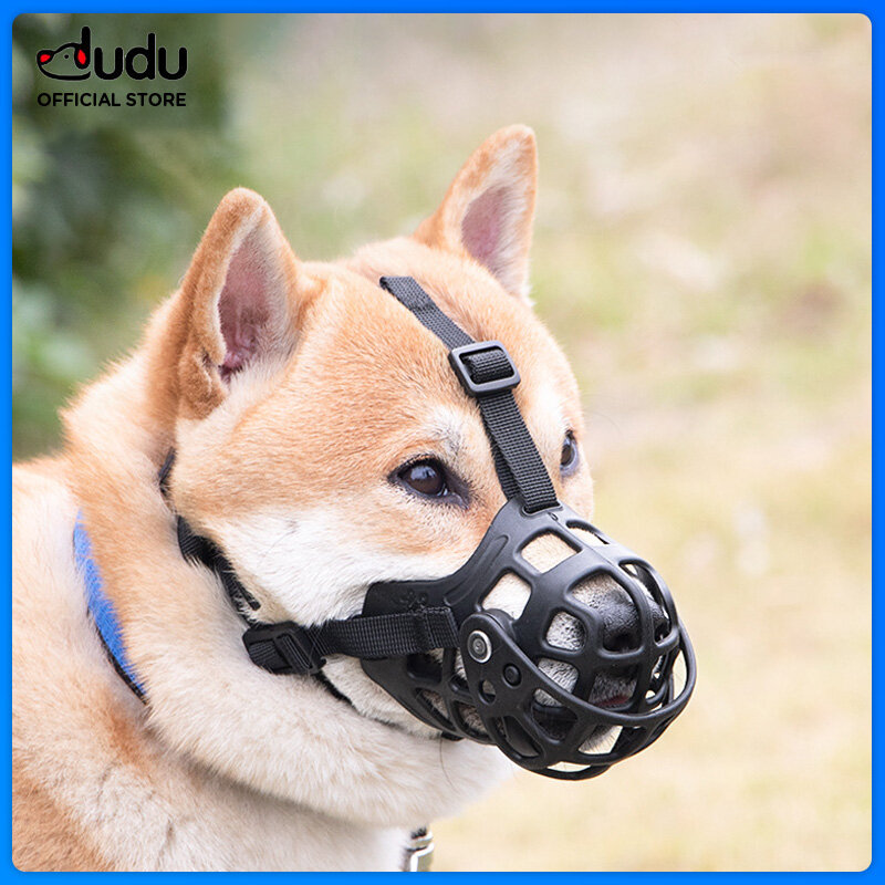 DUDU Pet Dog mouth cover Soft dog Muzzle Anti Biting Barking Chewing anti-bite medium and large dog mask bark stopper pet mouth cover