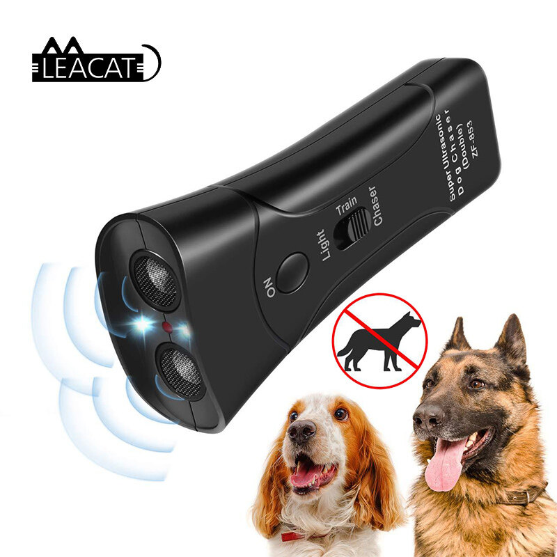 Leacat Siêu Âm LED Huấn Luyện Chó Đại Lý Trumpet Thiết Bị Máy Huấn Luyện Điều Khiển Chó Chống Sủa Dừng Sủa Dụng Cụ Cho Thú Cưng