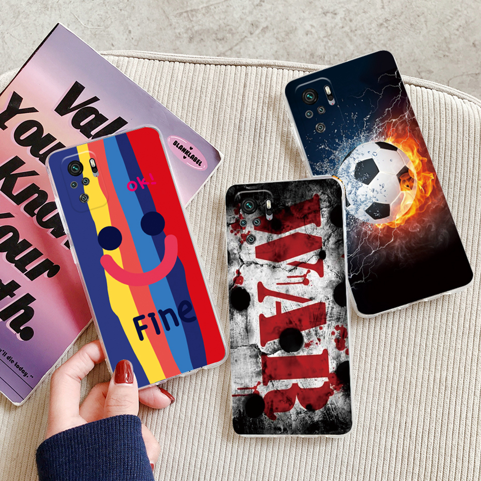 For Xiaomi Redmi Note 10 Note 10S Note 10 Pro Max Case Cute Rainbow Back Cover Soft TPU Phone Case