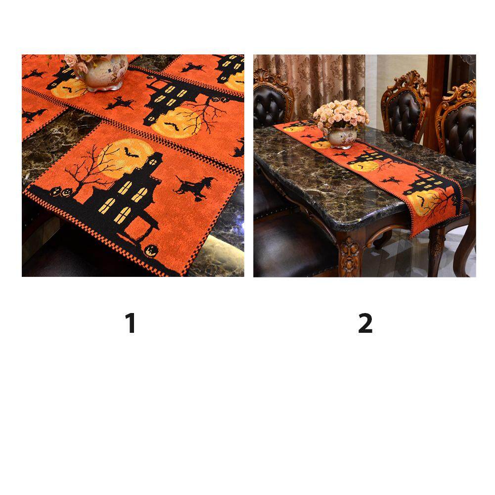 Halloween Bàn Runner cho Tiệc Placemat Khăn Trải Bàn Tiệc Chủ Đề Deco