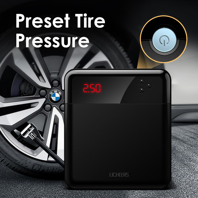 Air Compressor Tyre Pump Car Tire Pump Mini Cordless Portable Automobile Air Pump Vehicle Emergency Intelligent Inflator