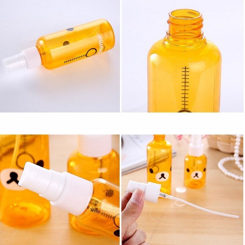 【Feelife】Empty Phun Chai, Loại Nhựa, Đặt Mỹ Phẩm, Họa Tiết Hoạt Hình, Cỡ 30 50 100 Ml. Để Xách Tay
