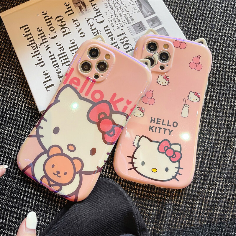 Cute Kitty Cat Pattern Phone Case for IPhone 11 12 13 Pro Max Case Cartoon Cute Phone Case for IPhone 7 8 Plus XR Xs Max Back Cover