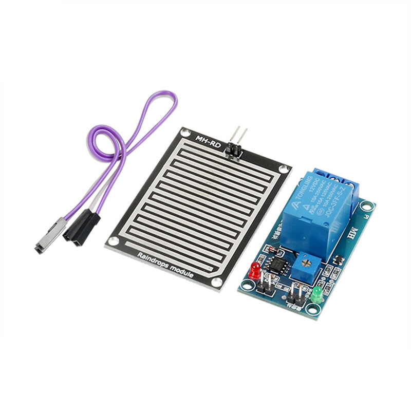 Mô-đun Cảm Biến Phát Hiện Hạt Mưa Tuyết Mô-đun Thời Tiết Mưa Độ Ẩm Cho Arduino Relay Mô-đun Điều Khiển Mô-đun Cảm Biến Nước Mưa