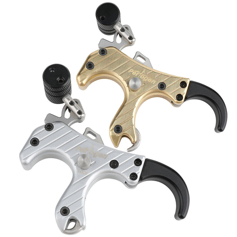 AMEYXGS Compound Bow Brass Release Aids Thumb Trigger 3 4 Finger Grip