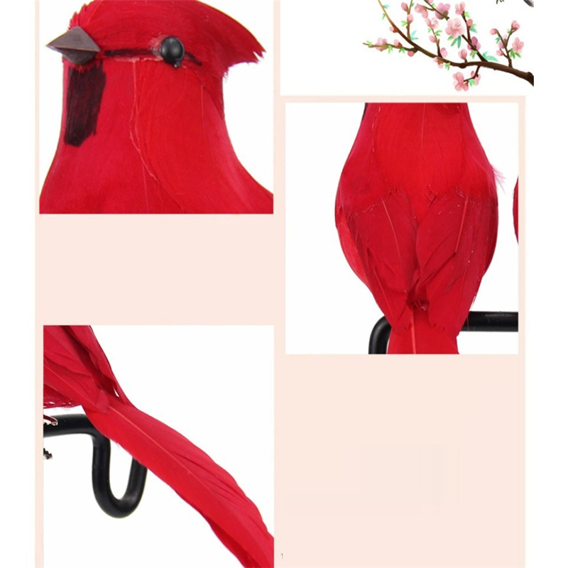 Foam Feather Artificial Parrots Imitation Bird Model Outdoors Garden Decoration