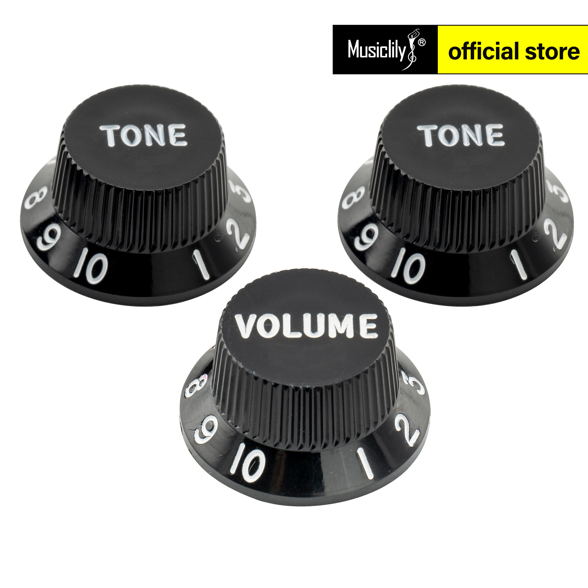 Musiclily Ultra Universal Fitting Strat Tone Volume Control Knobs for Fender Strat ST Style Electric Guitar