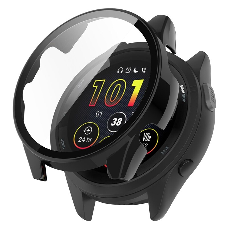 PC Bảo Vệ Trường Hợp Glass Đối Với Garmin Forerunner 265 Đồng Hồ Thông Minh Bumper Miếng Bảo Vệ Màn Hình Cho Garmin Forerunner 265 265 S Bìa