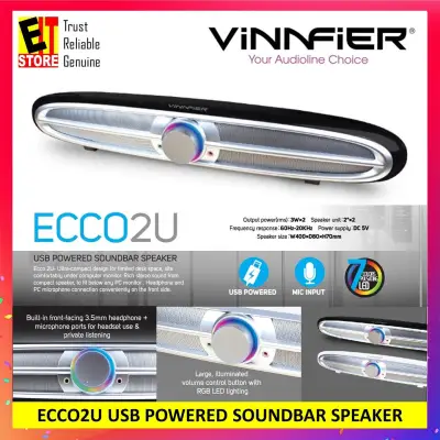 VINNFIER ECCO2U USB POWERED SOUNDBAR SPEAKER