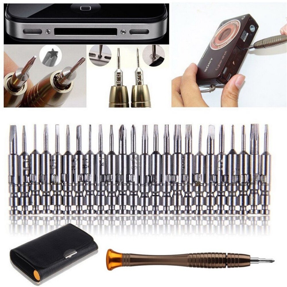 1 Screwdriver Set 25 In 1 Universal Torx Screwdriver Repair Tool Set For iPhone Cellphone Tablet PC Repair Portable Tool Kit