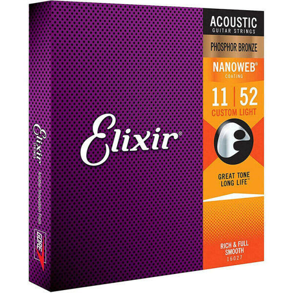 Brand New Elixir Acoustic Guitar Strings Nanoweb Phosphor 16002 16027 16052 16077 16102 Malaysia