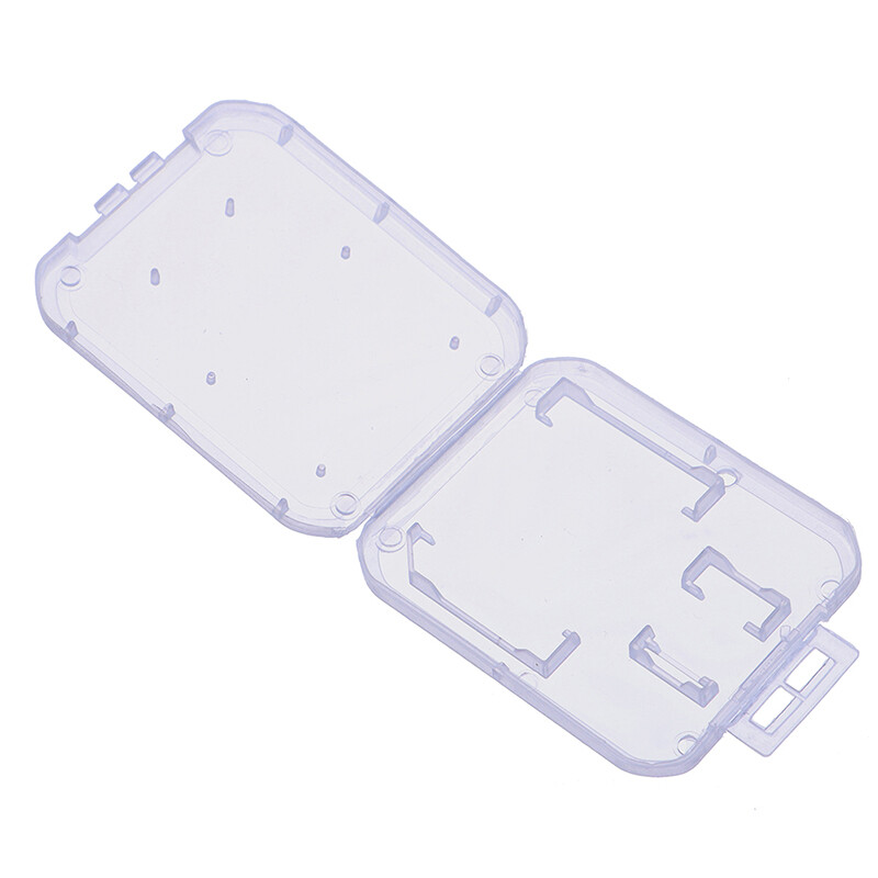 Huan 10Pcs Clear Plastic Memory Card Case Micro SD TF Card Storage Box Protection
