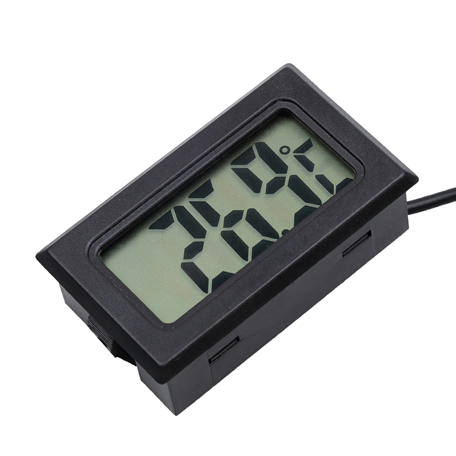 KEBIDU Nhiệt Kế Màn Hình LCD Kỹ Thuật Số Mini Cảm Biến Nhiệt Độ Máy Đo Độ Ẩm Tủ Đông Nhiệt Kế Máy Đo Độ Ẩm Với Đầu Dò 1M Dùng Trong Nhà Bếp Quán Bar