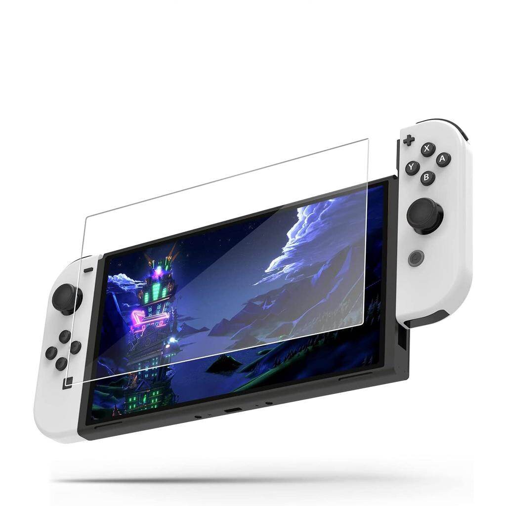 3pcs nintendo switch oled screen protector tempered glass for switch oled 2021 model , ultra-thin hd clear anti-scratch screen cover film