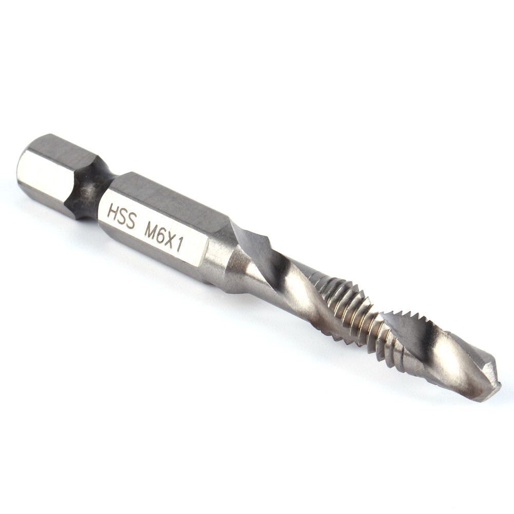 M6 1/4 hex shank drill & tap taper drill bits tap drill set hex shank deburr drill bit countersink