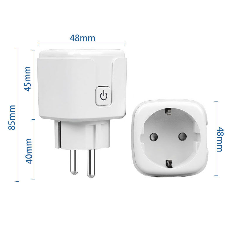 Burstore 【Thanh Toán Khi Nhận Hàng/Hàng Có Sẵn】ổ Cắm Từ Xa Không Dây WIFI Phích Cắm EU Chất Lượng Cao Phích Cắm Hẹn Giờ Thông Minh 100-240V 16A Điều Khiển Bằng Giọng Nói Ổ Cắm Điện Thông Minh PC Chống Cháy Tại Nhà EU Thống Kê Điện Với Alexa