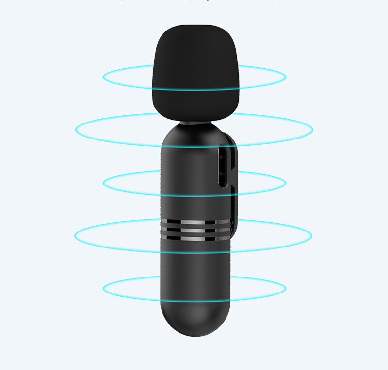 M23 One For Two Wireless Lavalier Microphone Mini Plug-Play Wireless Mic for YouTube Facebook Live Stream TikTok Video Recording Vlog