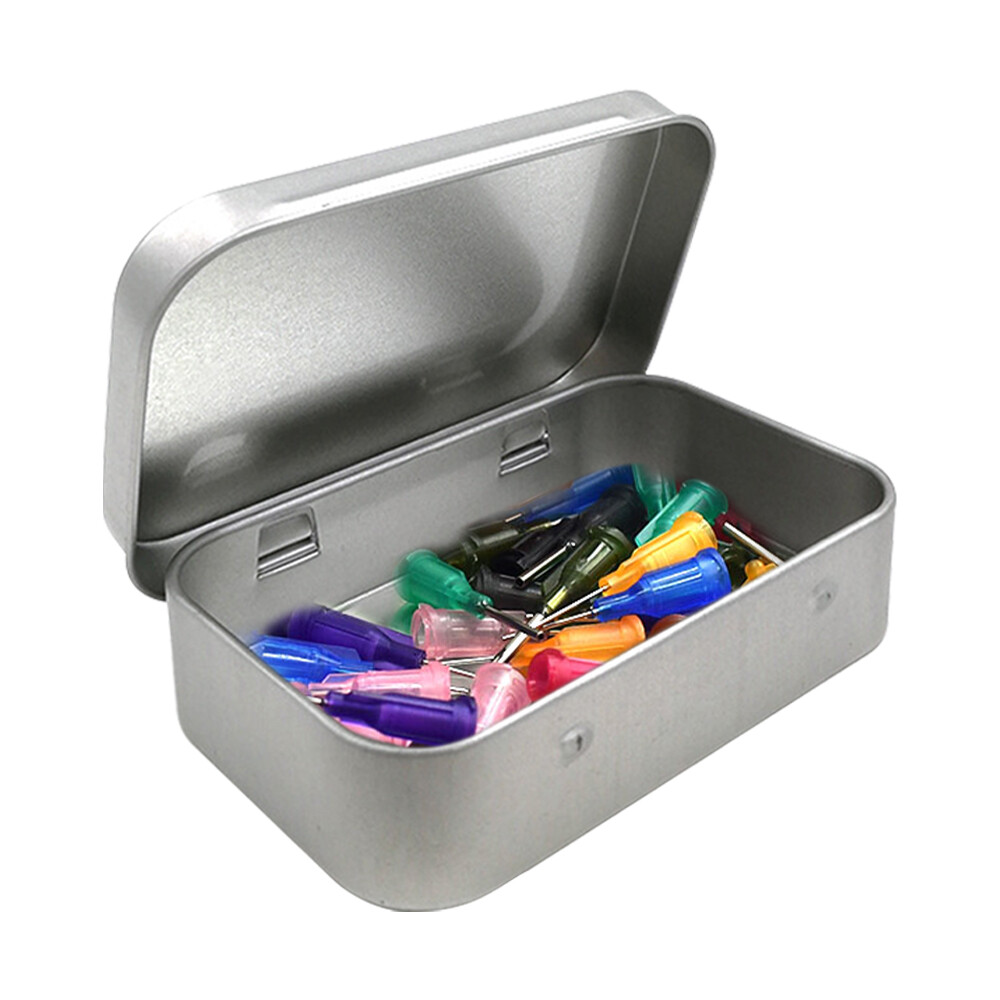 Loozykit 1pc Survival Kit Tin Small Empty Metal Tin Silver Black Flip Storage Box Case Organizer For Money Coin Candy Key Home Storage