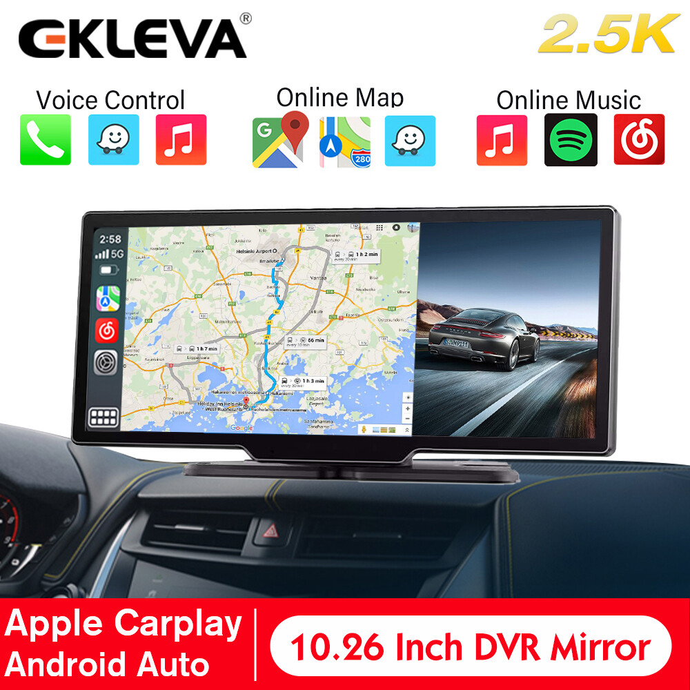 ekleva-10-26-inch-4k-car-dashboard-dash-cam-carplay-android-auto