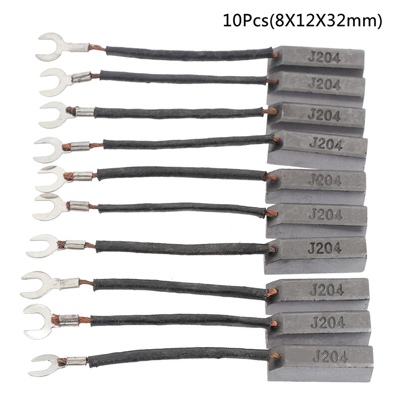 Sissi 10Pcs J204 Generator Electric Motor Alternator Spare Parts Carbon Brush