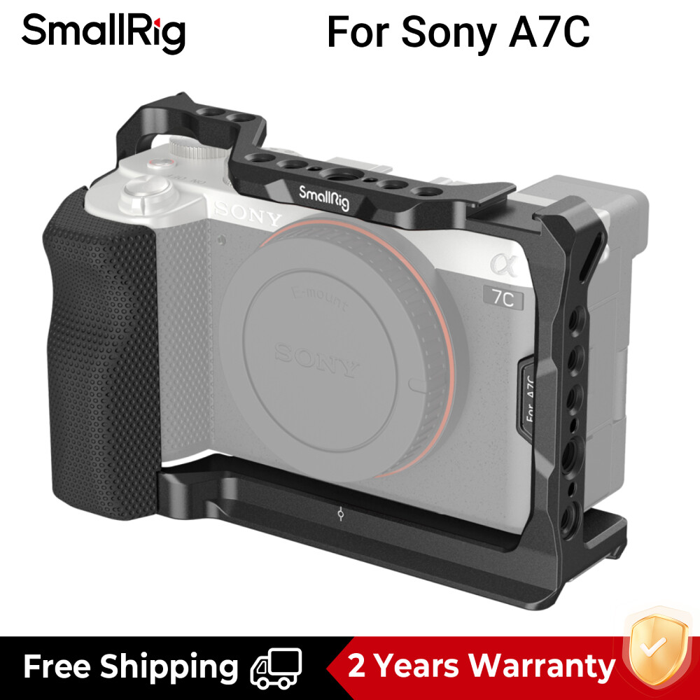 SmallRig A7C Cage with Side Silicone Handle Arca Swiss Base Plate for Sony A7C 3212